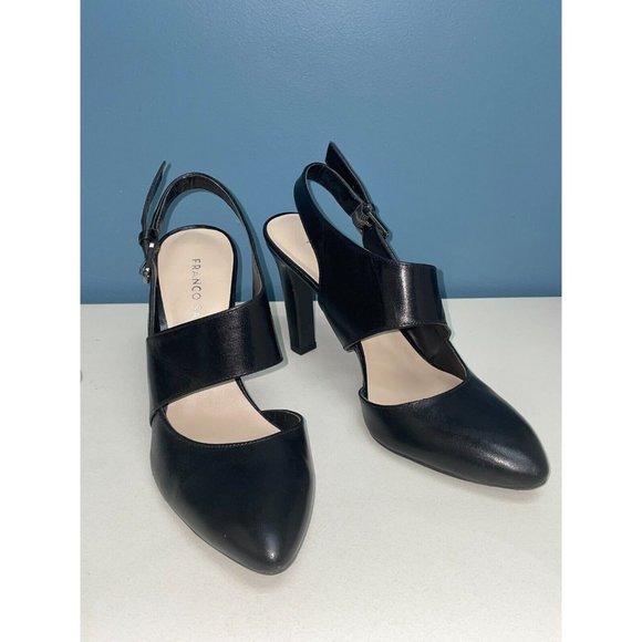 Escarpins Black Franco Sarto – Cuir, Talon Bloc – Taille 6 !